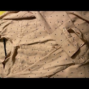 Pink and blue long sleeve blouse sz medium